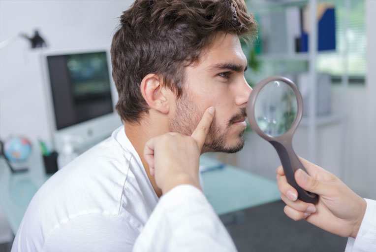 medical patient being checked by doctor